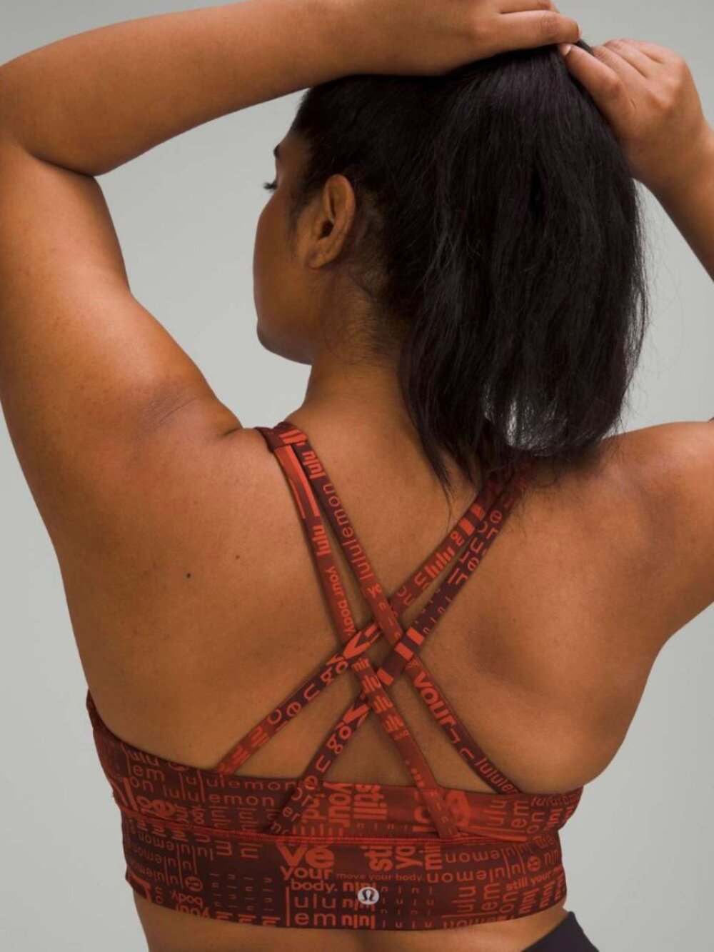 Lululemon Energy High-Neck Longline Bra Lululemon Ombre Red Multi size 6